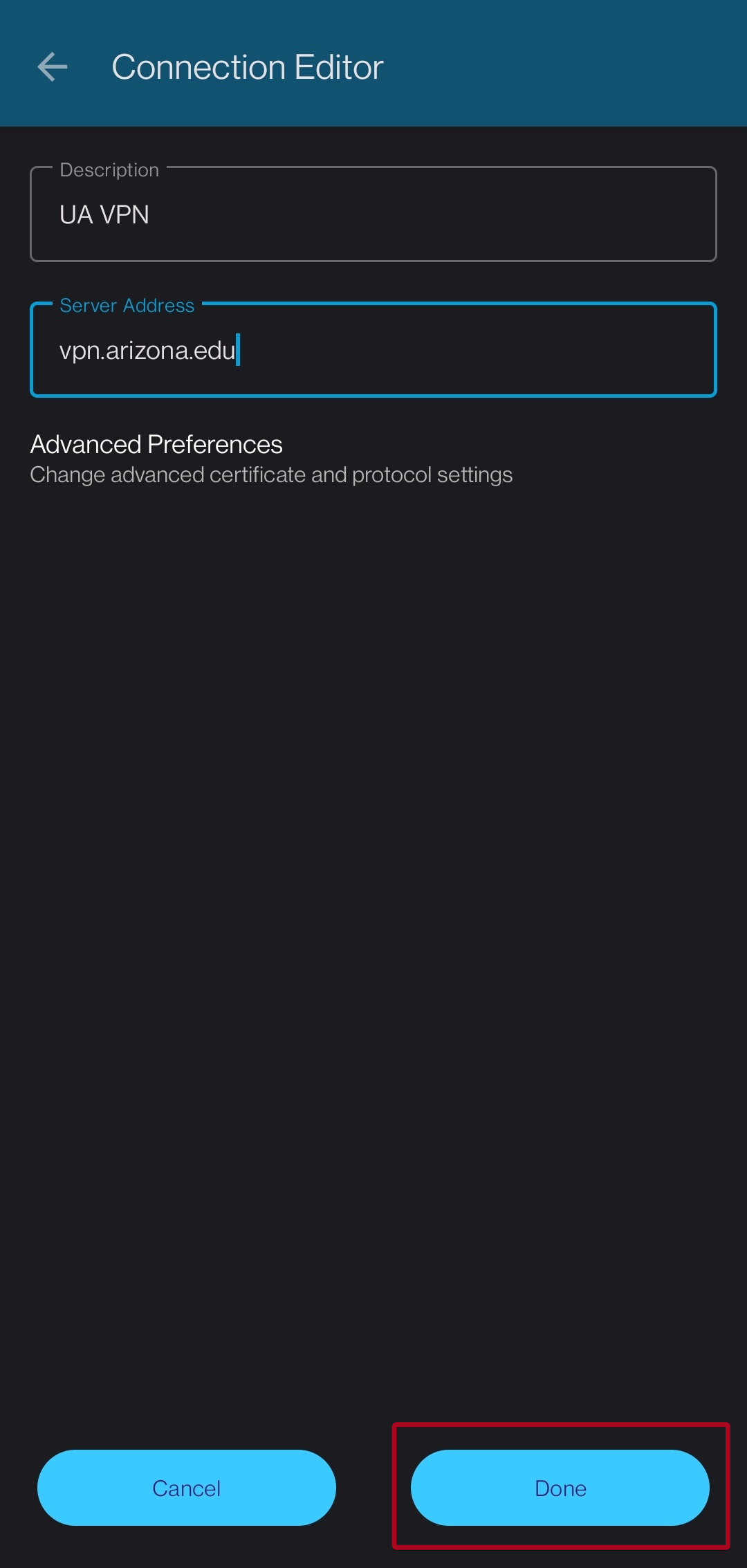 Configure Mobile VPN Settings