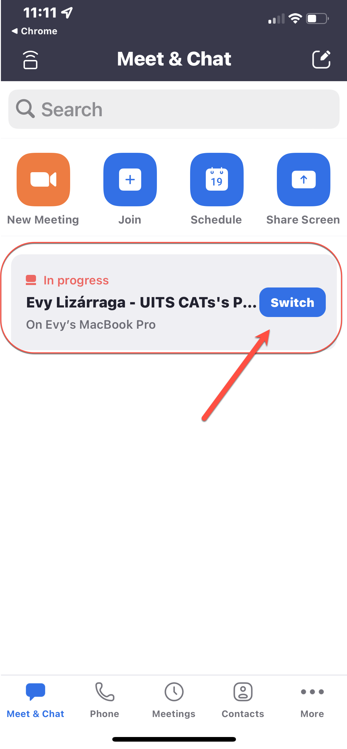 - Zoom - Transfer In-Progress Meetings Between Devices - Service Portal